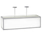 2nd Ave Lighting Quadrato 44" Long 3 LT Convex Oblong Pendant in Satin Nickel