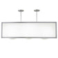 2nd Ave Lighting Quadrato 44" Long 3 LT Convex Oblong Pendant in Satin Nickel