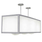 2nd Ave Lighting Quadrato 44" Long 3 LT Convex Oblong Pendant in Satin Nickel