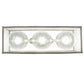 2nd Ave Lighting Quadrato 44" Long 3 LT Convex Oblong Pendant in Satin Nickel
