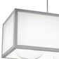 2nd Ave Lighting Quadrato 44" Long 3 LT Convex Oblong Pendant in Satin Nickel