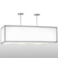 2nd Ave Lighting Quadrato 44" Long 3 LT Convex Oblong Pendant in Satin Nickel