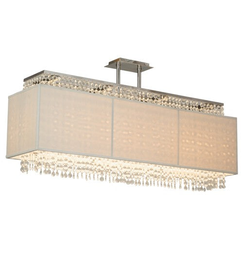 2nd Ave Lighting Quadrato 48" Long Carinthia Oblong Pendant in Chrome Finish