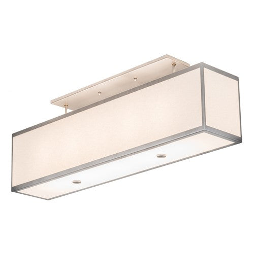 2nd Ave Lighting Quadrato 48" Long Lounge Oblong Pendant in Nickel Finish