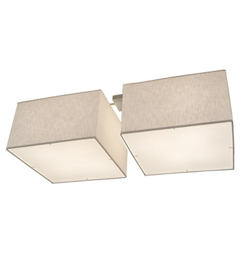 2nd Ave Lighting Quadrato 55" Long 2 LT Pendant in Weatherable Silver Finish