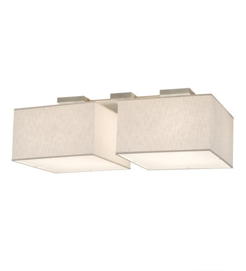 2nd Ave Lighting Quadrato 55" Long 2 LT Pendant in Weatherable Silver Finish
