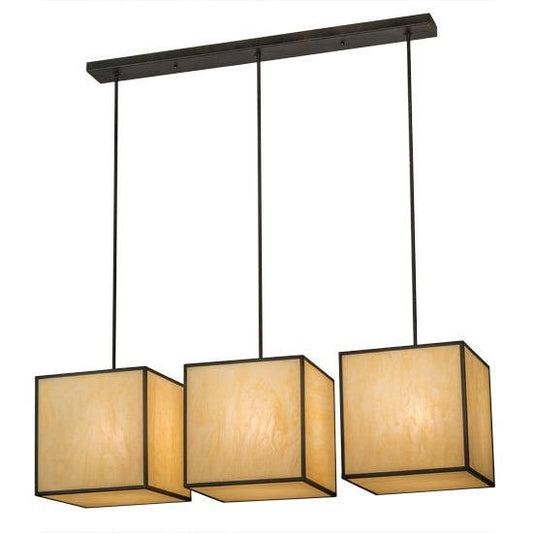 2nd Ave Lighting Quadrato 57" Kessler 3 LT Island Pendant in Chestnut Finish