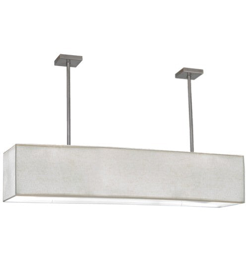 2nd Ave Lighting Quadrato 60" Linear Oblong Pendant in Nickel Finish