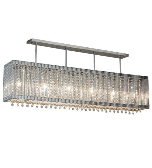2nd Ave Lighting Quadrato 61" Graz Oblong Pendant in Chrome Finish