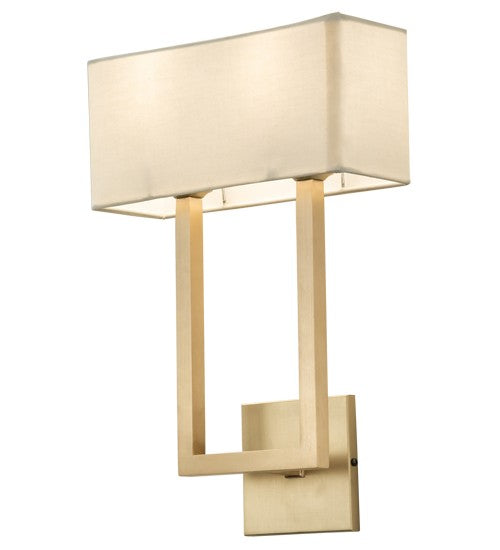 2nd Ave Lighting Quadrato Langedon 12" Wide Wall Sconce in Brushed Brass Finish