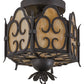 2nd Ave Lighting Radha 10.5" Semi-Flushmount in Chestnut Finish