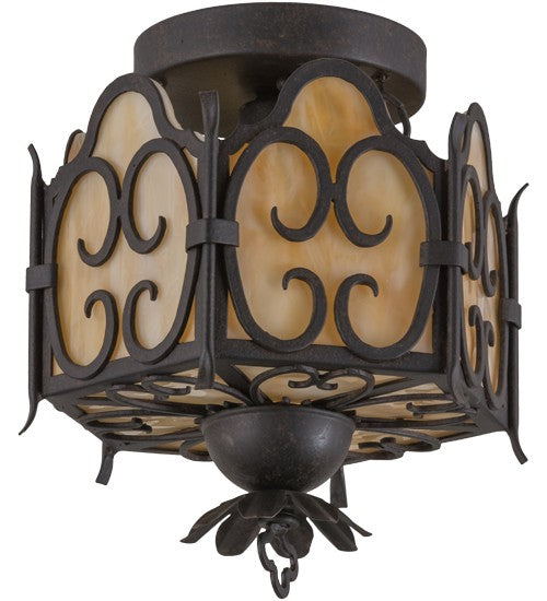 2nd Ave Lighting Radha 10.5" Semi-Flushmount in Chestnut Finish