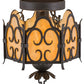 2nd Ave Lighting Radha 10.5" Semi-Flushmount in Chestnut Finish