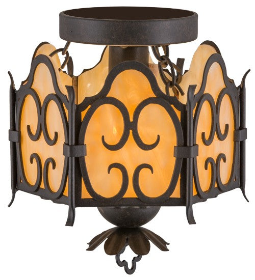 2nd Ave Lighting Radha 10.5" Semi-Flushmount in Chestnut Finish