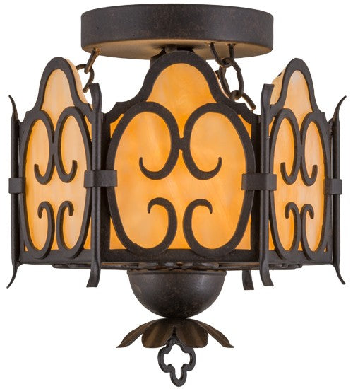 2nd Ave Lighting Radha 10.5" Semi-Flushmount in Chestnut Finish