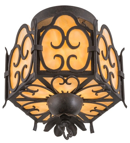 2nd Ave Lighting Radha 10.5" Semi-Flushmount in Chestnut Finish