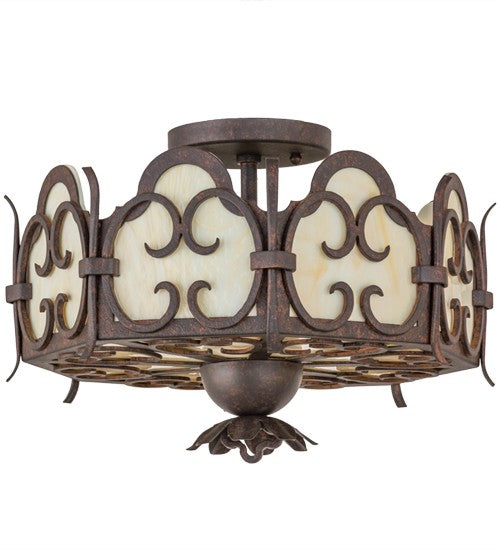 2nd Ave Lighting Radha 14" Flushmount in Textured Cajun Spice Finish