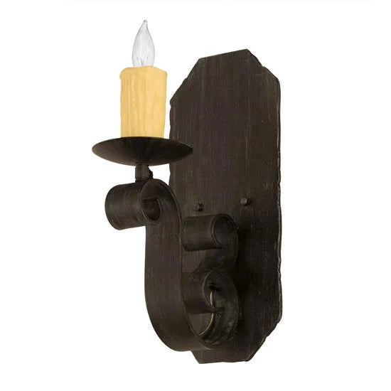 2nd Ave Lighting Renzo 6.5" 1-Light E12 Base Antique Iron Gate Wall Sconce