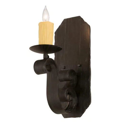 2nd Ave Lighting Renzo 6.5" 1-Light E12 Base Antique Iron Gate Wall Sconce