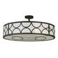 2nd Ave Lighting Revival 36" Wide Deco Cilindro Semi-Flushmount in Oil Rubbed Bronze
