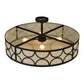 2nd Ave Lighting Revival 36" Wide Deco Cilindro Semi-Flushmount in Oil Rubbed Bronze