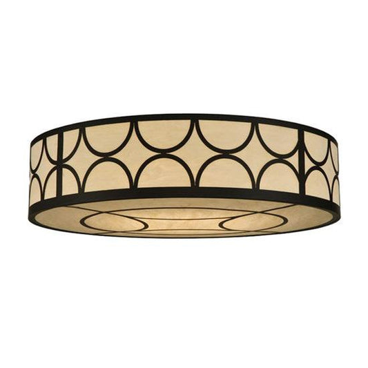 2nd Ave Lighting Revival 48" Wide Deco Cilindro Flushmount in Oil Rubbed Bronze