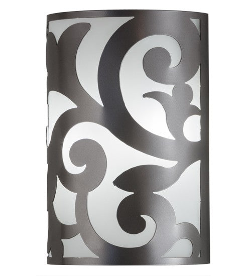 2nd Ave Lighting Rickard 8" Wide Wall Sconce With Nickel Powder Coat Finish