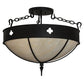 2nd Ave Lighting Sabrina 24" Wide Semi-Flushmount in Textured Black