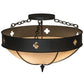 2nd Ave Lighting Sabrina 24" Wide Semi-Flushmount in Textured Black