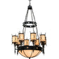 2nd Ave Lighting Sabrina 48" Wide 8 Light Chandelier in Textured Black Finish