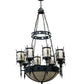 2nd Ave Lighting Sabrina 48" Wide 8 Light Chandelier in Textured Black Finish