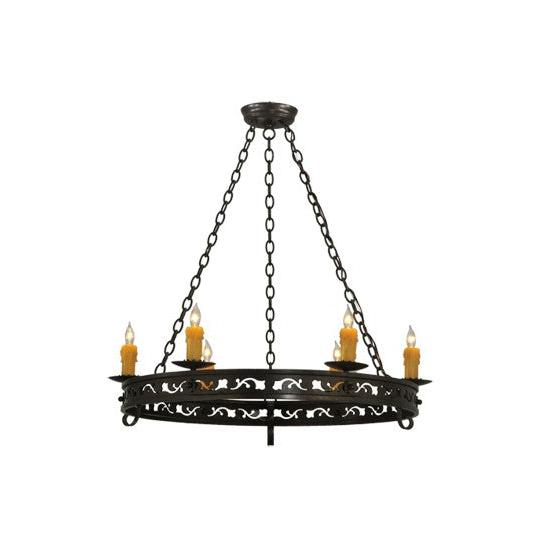 2nd Ave Lighting Sagebrush36" Wide 6 Light Chandelier in Gilded Tobacco Finish