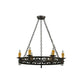 2nd Ave Lighting Sagebrush36" Wide 6 Light Chandelier in Gilded Tobacco Finish