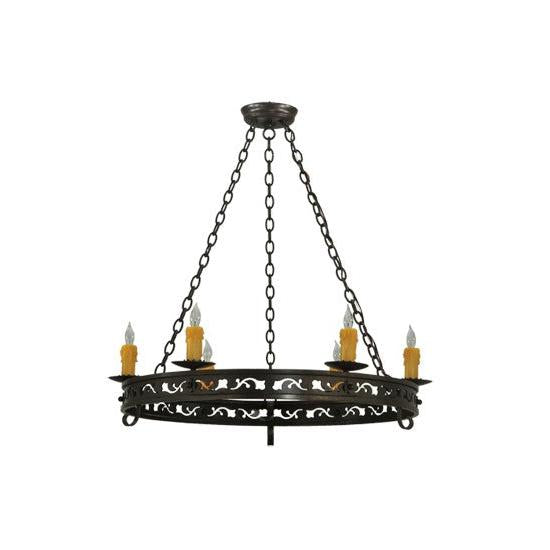 2nd Ave Lighting Sagebrush36" Wide 6 Light Chandelier in Gilded Tobacco Finish