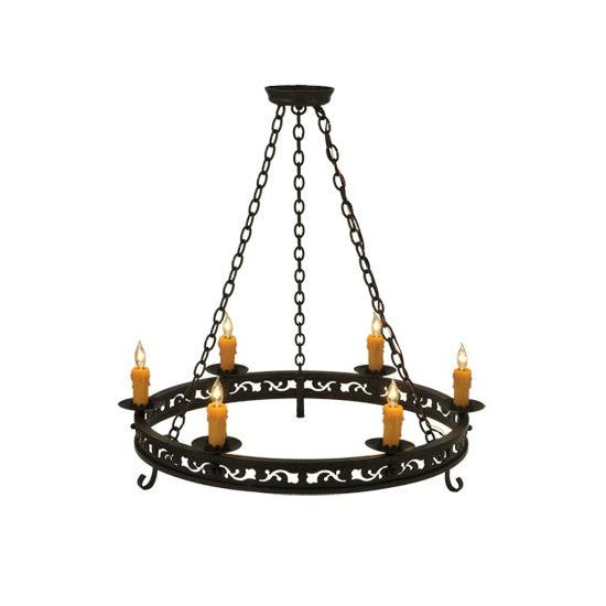 2nd Ave Lighting Sagebrush36" Wide 6 Light Chandelier in Gilded Tobacco Finish