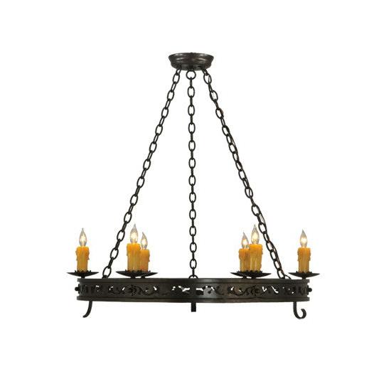 2nd Ave Lighting Sagebrush36" Wide 6 Light Chandelier in Gilded Tobacco Finish