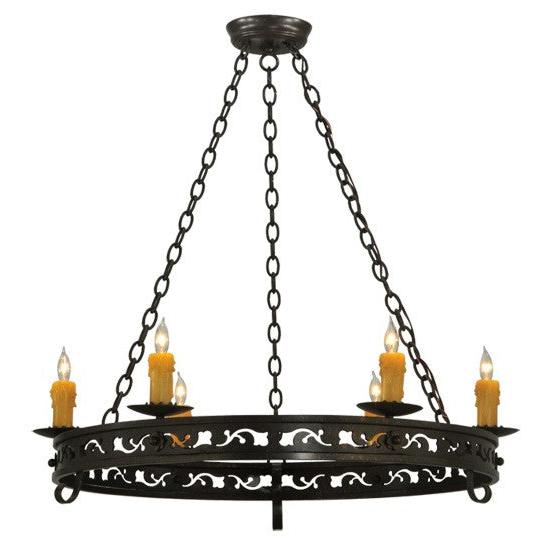2nd Ave Lighting Sagebrush36" Wide 6 Light Chandelier in Gilded Tobacco Finish