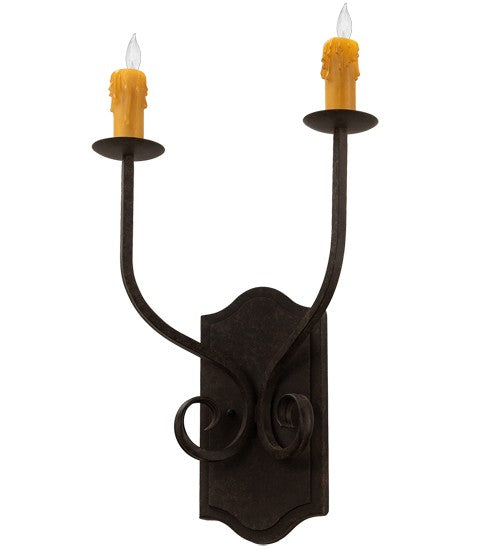 2nd Ave Lighting Samuel 14" Wide 2 Light Wall Sconce in Coffee Bean Finish