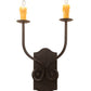 2nd Ave Lighting Samuel 14" Wide 2 Light Wall Sconce in Coffee Bean Finish