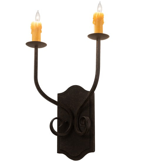2nd Ave Lighting Samuel 14" Wide 2 Light Wall Sconce in Coffee Bean Finish