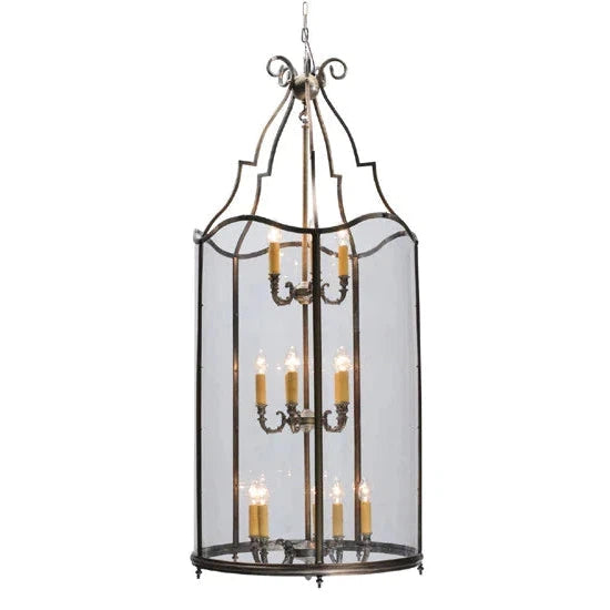 2nd Ave Lighting Sanctuary 30" Crystal Idalight Antique Brass Pendant Light