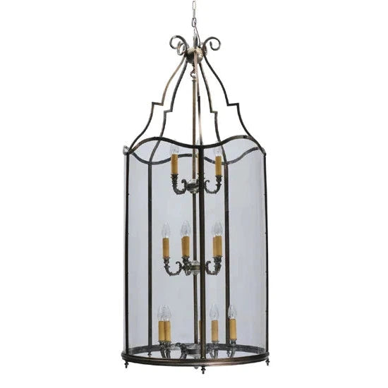 2nd Ave Lighting Sanctuary 30" Crystal Idalight Antique Brass Pendant Light