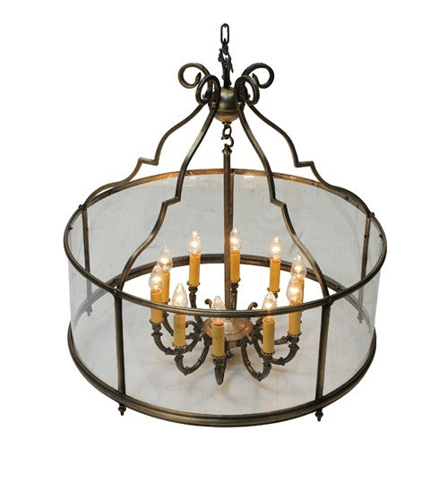 2nd Ave Lighting Sanctuary 36" Crystal Idalight Antique Brass Pendant Light
