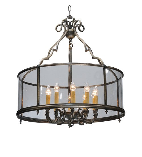 2nd Ave Lighting Sanctuary 36" Crystal Idalight Antique Brass Pendant Light