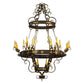 2nd Ave Lighting Santino 72" 24-Light E12 Base Gilded Tobacco Chandelier