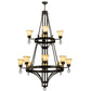 2nd Ave Lighting Savino 46" Wide 12 light Two Tier Chandelier in Gilded Tobacco Finish