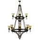 2nd Ave Lighting Savino 46" Wide 12 light Two Tier Chandelier in Gilded Tobacco Finish