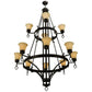 2nd Ave Lighting Savino 46" Wide 12 light Two Tier Chandelier in Gilded Tobacco Finish