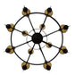 2nd Ave Lighting Savino 46" Wide 12 light Two Tier Chandelier in Gilded Tobacco Finish
