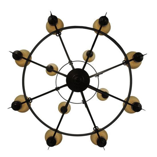 2nd Ave Lighting Savino 46" Wide 12 light Two Tier Chandelier in Gilded Tobacco Finish